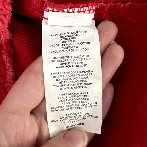 Dickies Red Jean Overall Dress - Picture 8 of 9